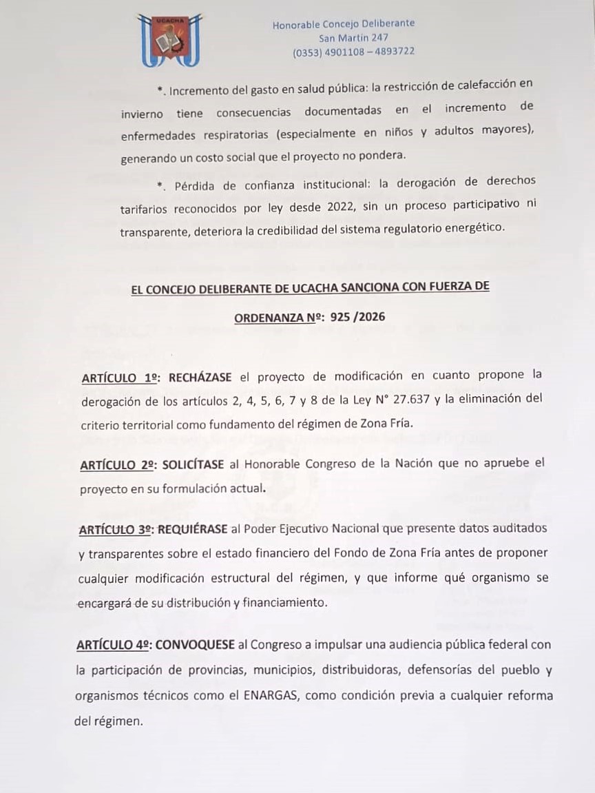00 Proy Ord rechazo zona fria3