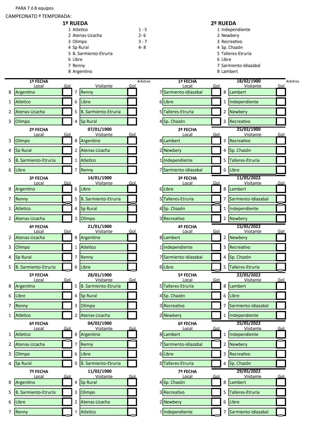 Fixture LIGA 2024