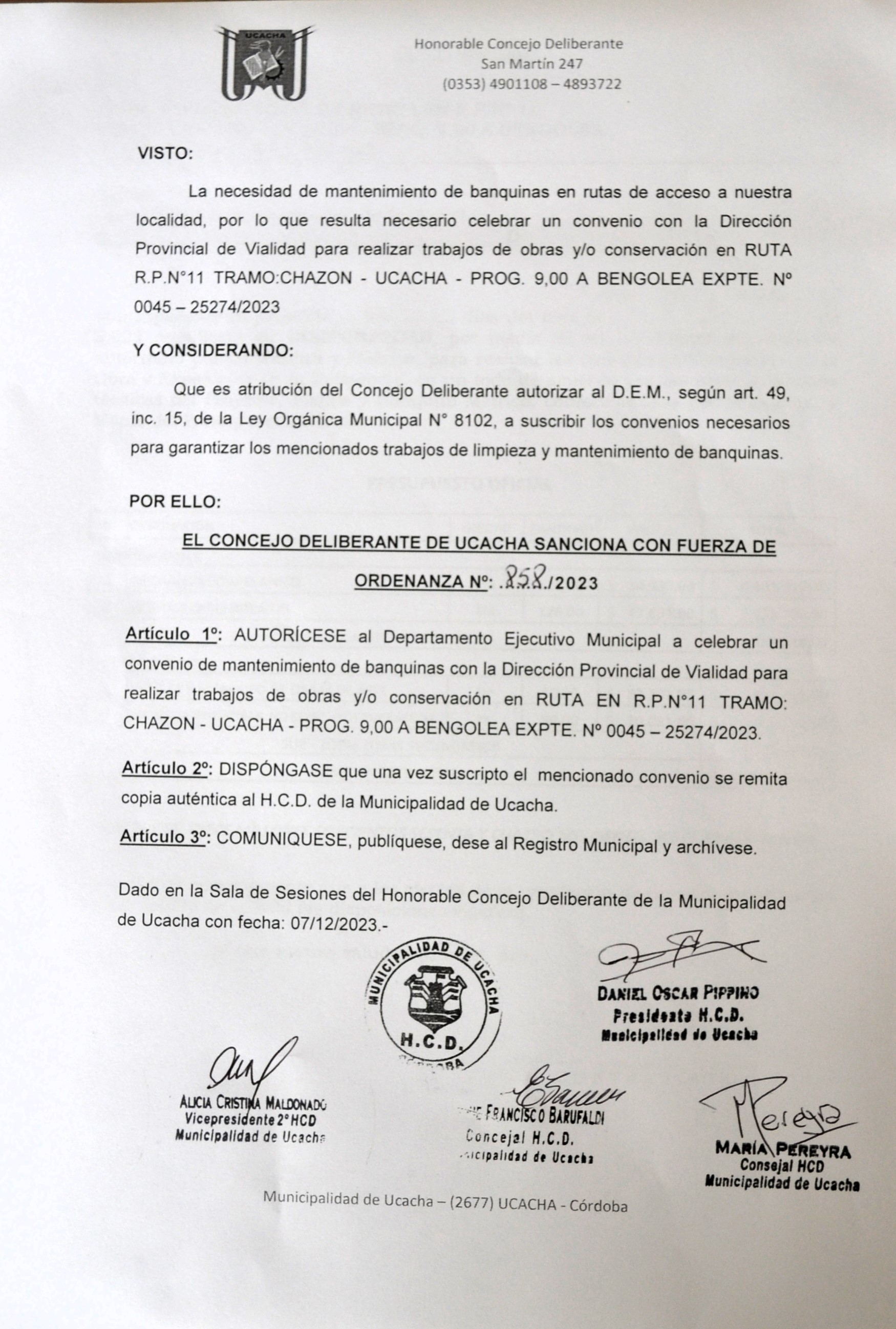 Ord Banquinas 1